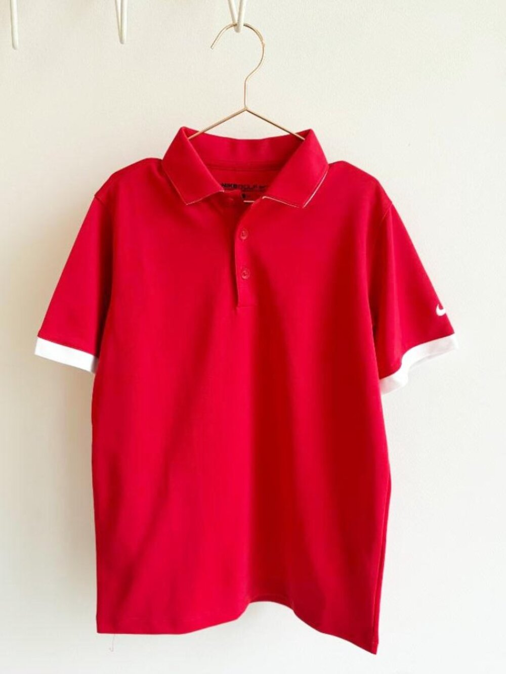 Nike Golf Boy's Dri-Fit Red Golf Shirt